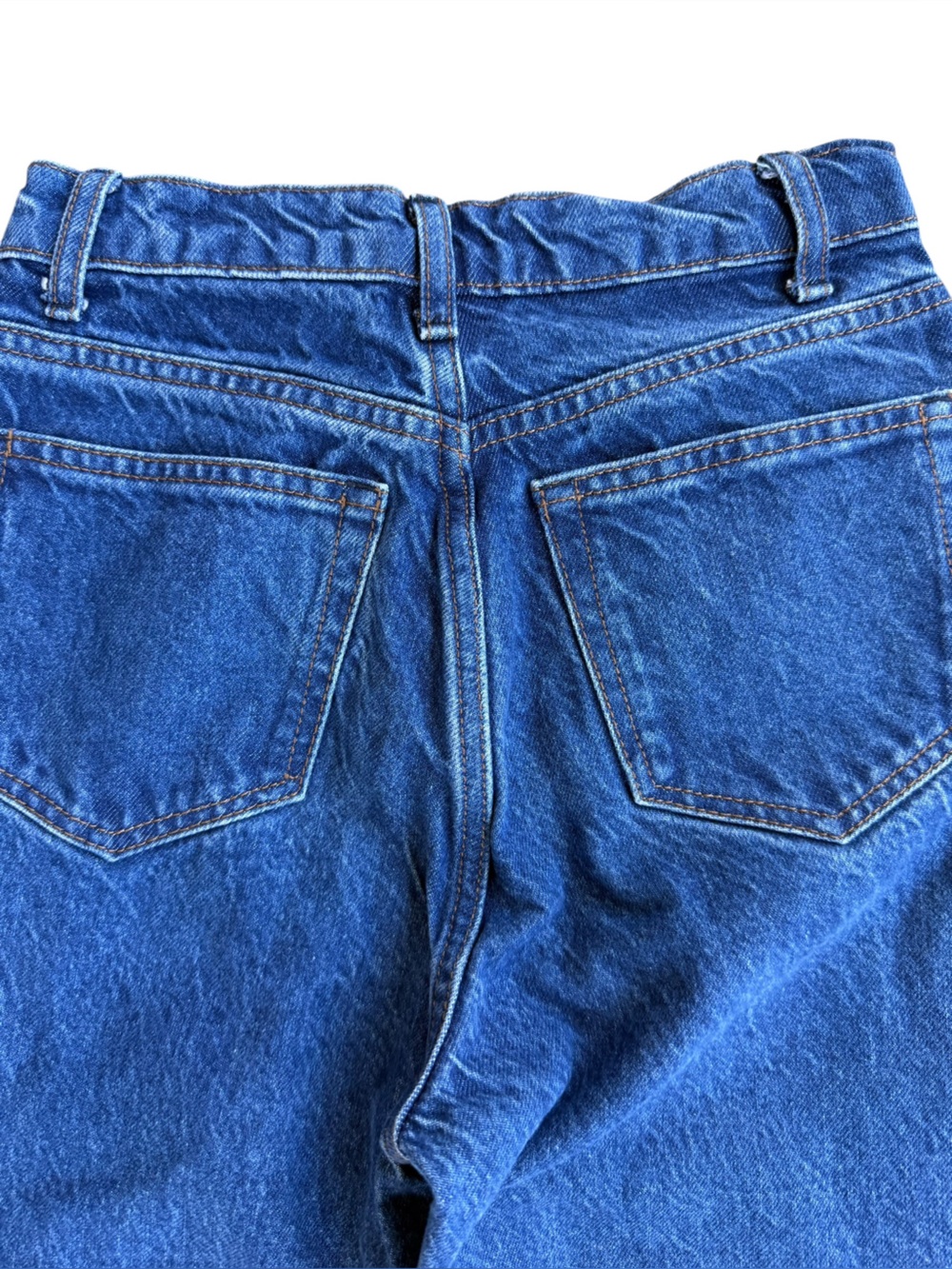 Reformation Cynthia High Rise Straight Jeans Sz 24 Blue Button No stretch Pants - Picture 10 of 15